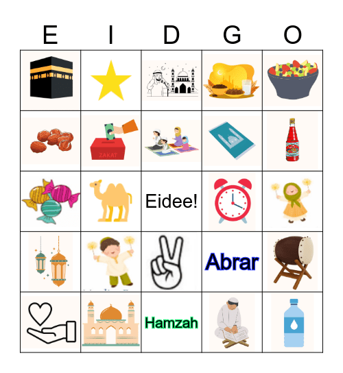 Eid Bingo Card