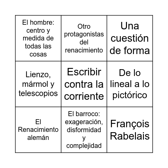 ¡BINGO! Bingo Card