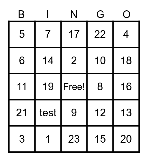 U-Haul GM Bingo Card