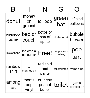 shopping bingo city Bingo Card