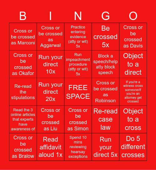 Free Lunch Bingo Board Bingo Card