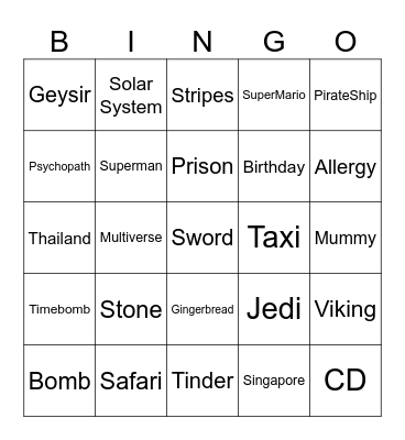 Craffffft Bingo Card