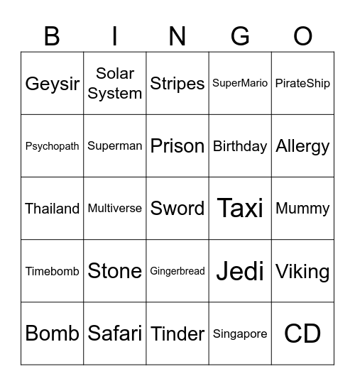 Craffffft Bingo Card