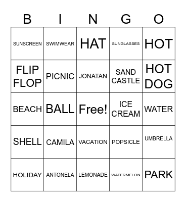 SPELLING BEE BCC Bingo Card