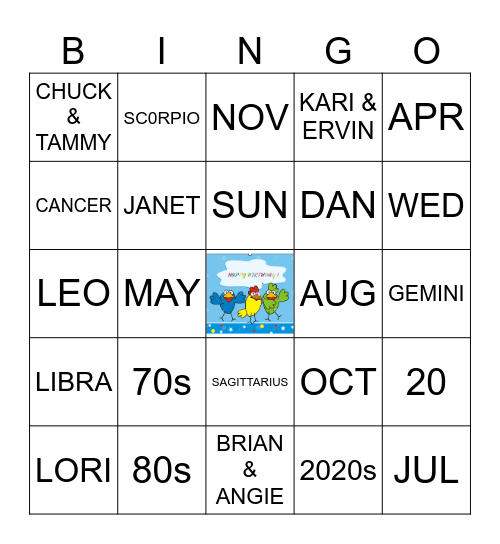 BIRTHDAY BINGO - APRIL 2024 Bingo Card