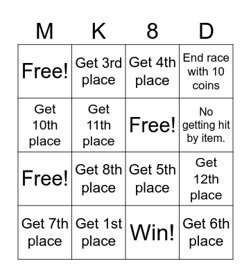 Baby Park Challenge Bingo Card