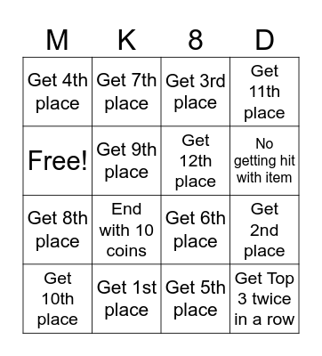 Baby Park Challenge Bingo Card