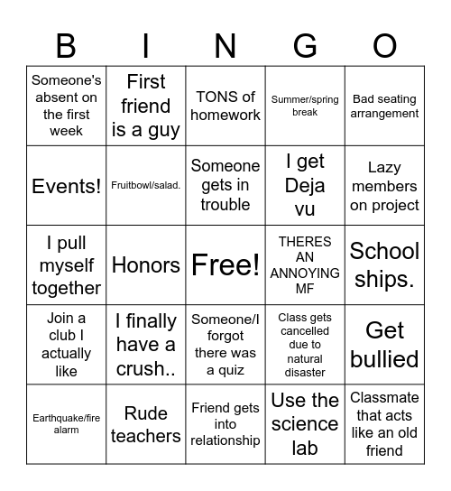 Bingo Card