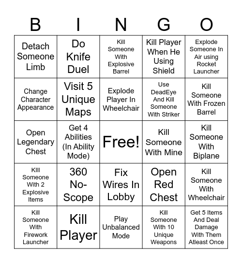 Ragdoll Universe Bingo Card