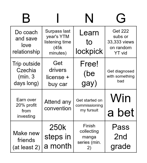 2024 Bingo Card