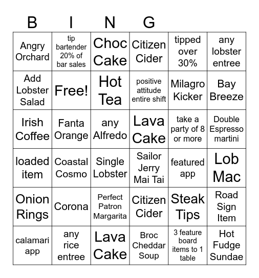 March Madness Bingo Card