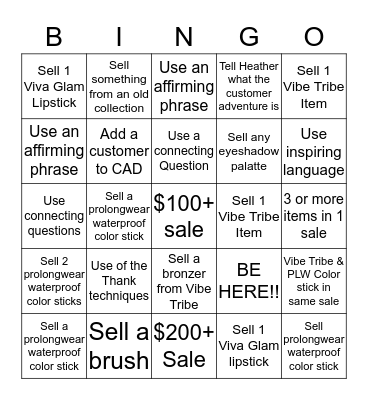 MAC BINGO!!! Bingo Card