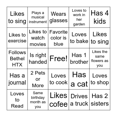 Unshakeable Women's Conference Bingo Card