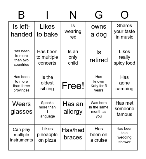 Icebreaker Bingo: Find Someone Who Bingo Card