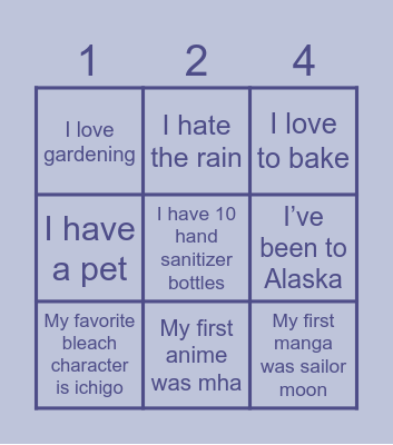 Reo theme v2 Bingo Card