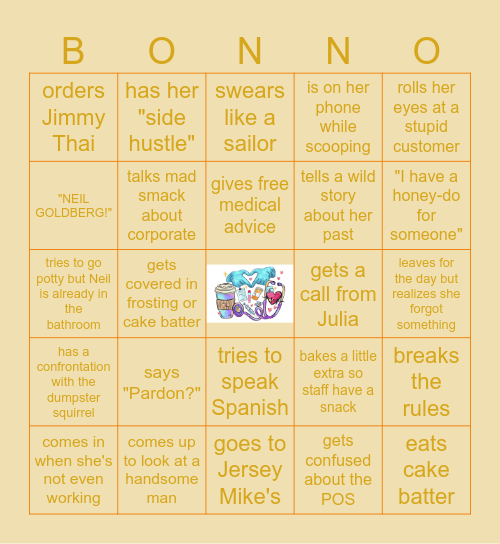 Bonnie Bingo Card