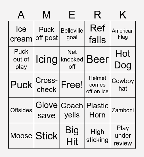 AMERKS Bingo Card
