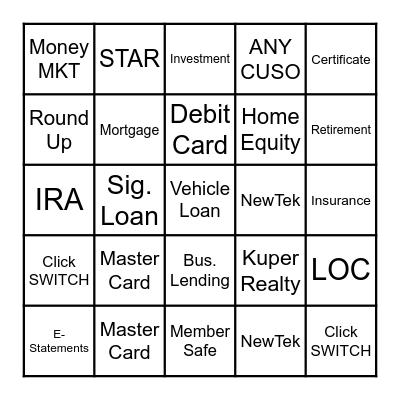 REFERRAL BINGO Card