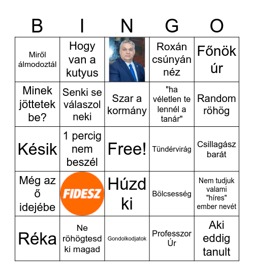Koncz Bingó Bingo Card