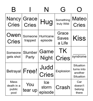 Situation Bingo Card