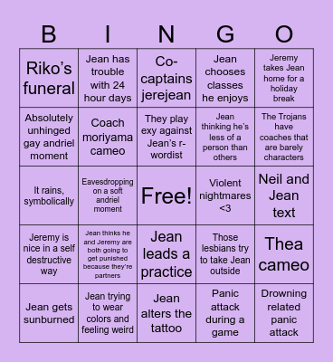 I want that twink obliterated Bingo Card