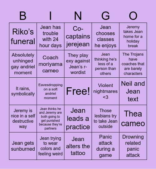 I want that twink obliterated Bingo Card