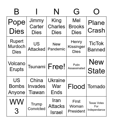 2024 Bingo Card