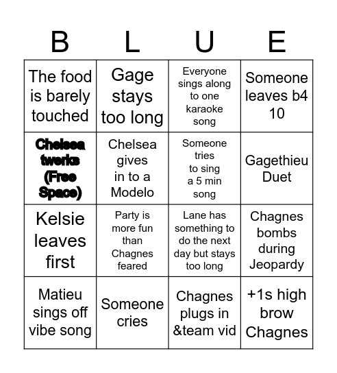 I dont know abt you. BUT IM FEELING- Bingo Card