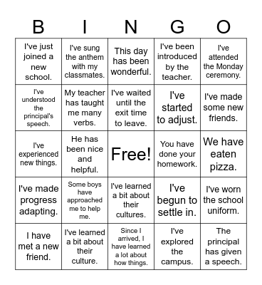 THE CONTEXT IS... Bingo Card