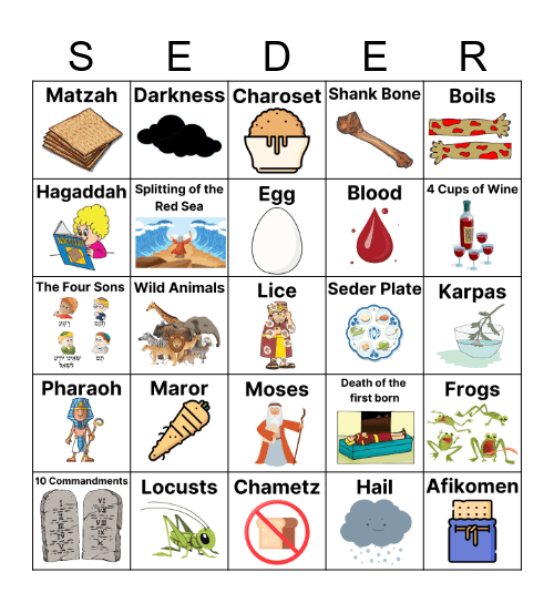 THE RELEVY'S PASSOVER BINGO Card