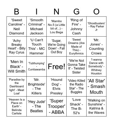 Team tSNHUnami Bingo Card