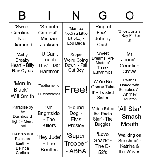 Team tSNHUnami Bingo Card