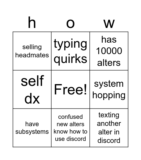 really sus systems Bingo Card