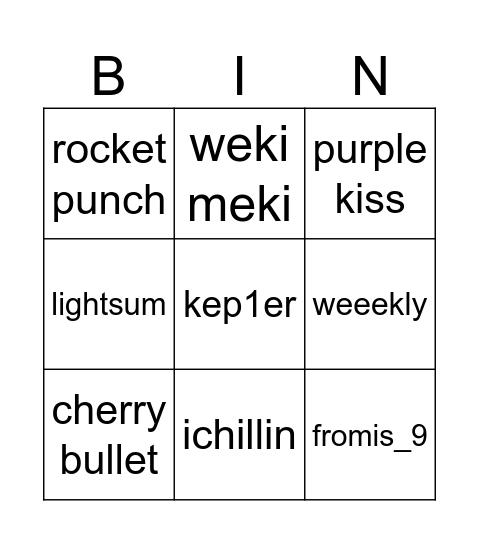 disband watch Bingo Card