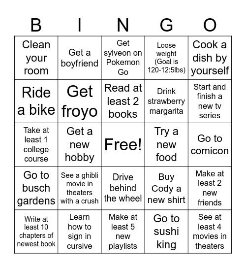 2024 Bingo Card Bingo Card