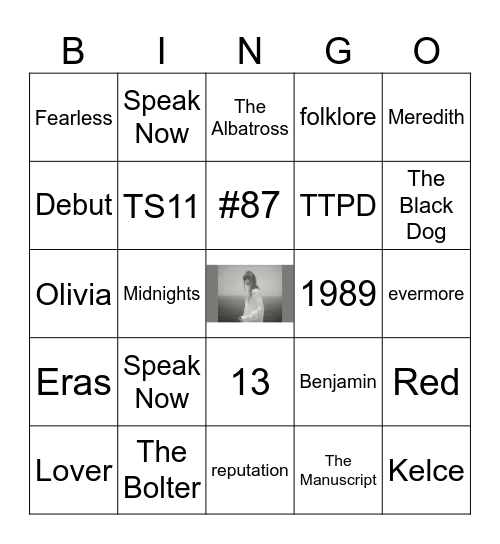 Swiftie Bingo Card