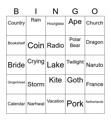Infinite Craft Bingo Card
