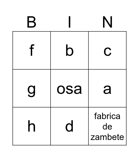 Seara Alumnilor Bingo Card