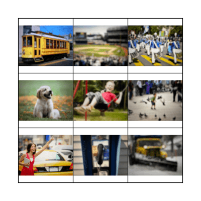 Around town sounds Bingo Card