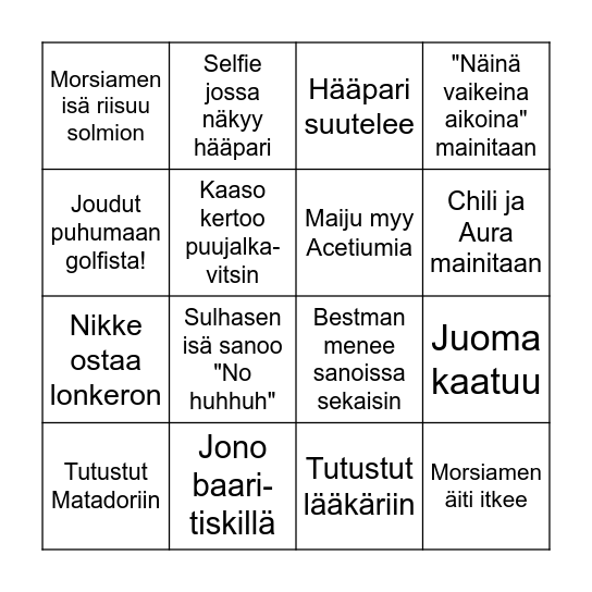 HÄÄBINGO Card