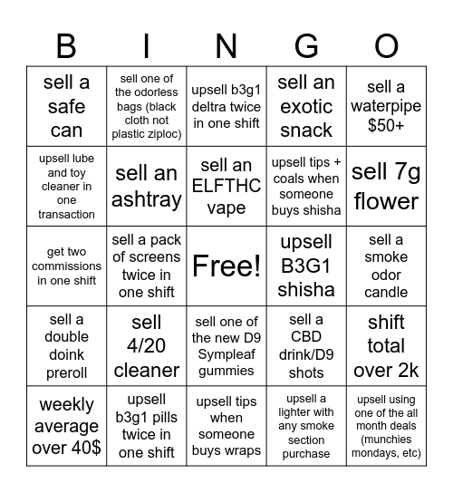 4/20 Bingo Card