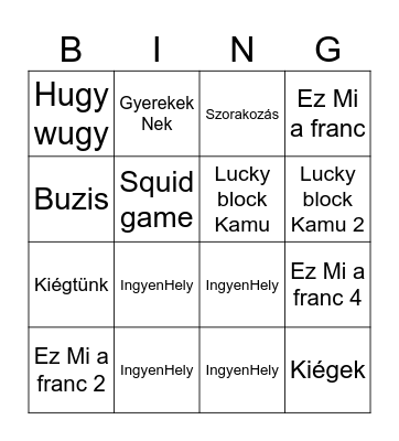 Ratyi  Minecraft Map Bingo Card