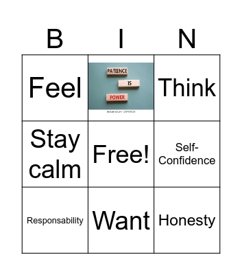 Be Assertive in Life Bingo Card