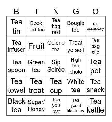 Sip Soirée Bingo Card