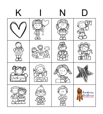 Kindness Picture BINGO Card