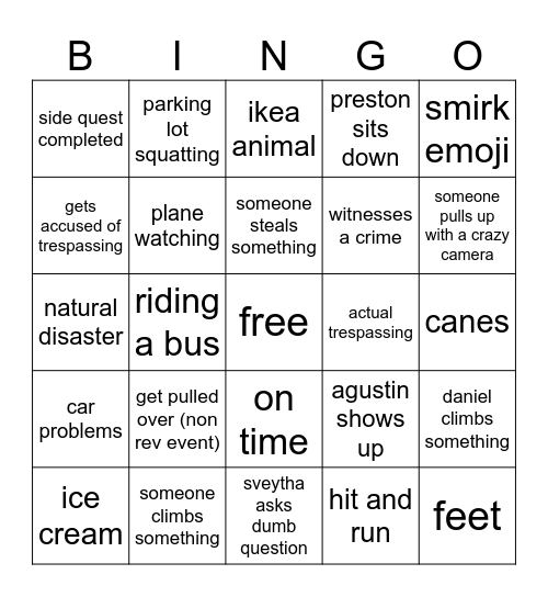 apo bingo board Bingo Card