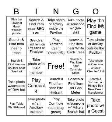 2024 DAV/DAVA Bingo Icebreaker Bingo Card