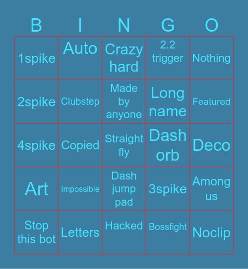Gd recent tab bingo Card