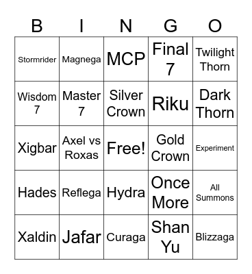 KH2FM Rando Bingo Card
