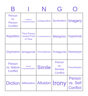 Sparrow Hawk Red Bingo Card